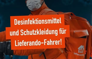 [Petition] Desinfektionsmittel, Schutzkleidung und bessere Arbeitsbedingungen für Lieferando-Fahrer! [Und Betriebsratswahlen]